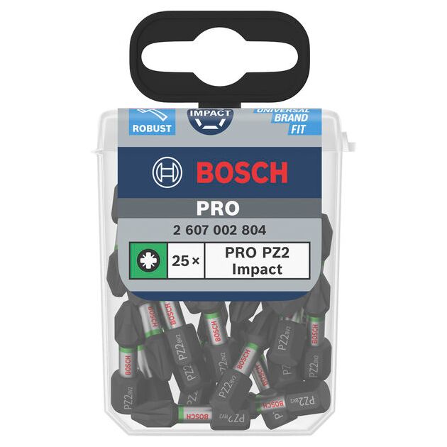 Бита PZ2 25 мм Impact Control TicTac 25шт BOSCH (2607002804), фото , изображение 2 | SNABZHENIE.com.ua