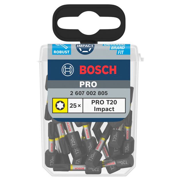 Бита T20 x 25 мм Impact Control TicTac, 25 шт, BOSCH, фото , изображение 2 | SNABZHENIE.com.ua