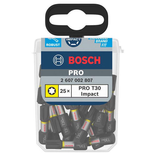 Бита T30, 25 мм, Impact Control TicTac, 25 шт, BOSCH, фото , изображение 2 | SNABZHENIE.com.ua