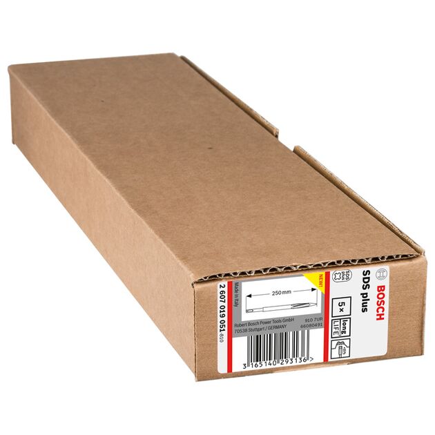 Зубило пикообразное Bosch SDS-Plus 250 мм, 5 шт (2607019051), фото , изображение 3 | SNABZHENIE.com.ua