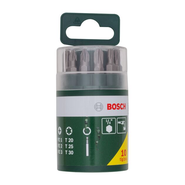Набор бит PH/PZ/T 25 мм + держатель, 9 шт, BOSCH (2607019452), фото , изображение 2 | SNABZHENIE.com.ua