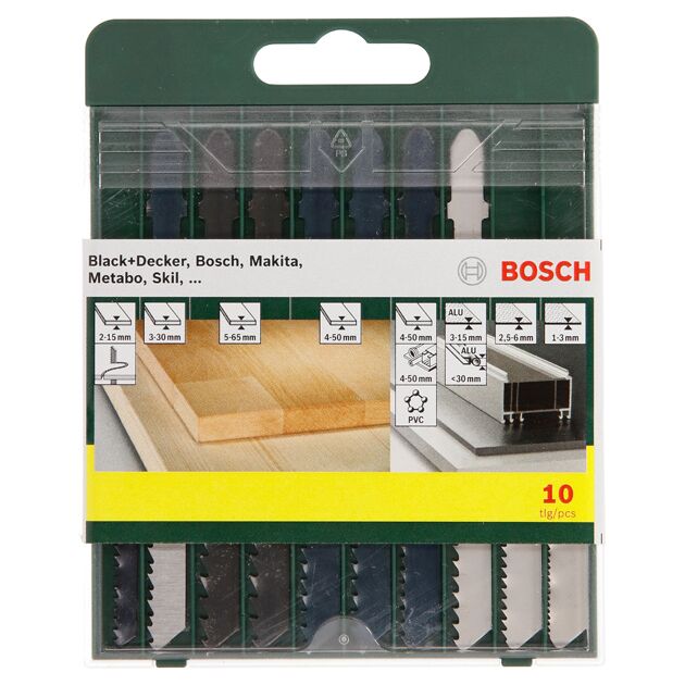 Полотно для лобзика BOSCH Promoline, 10 шт (2607019461), фото , изображение 2 | SNABZHENIE.com.ua
