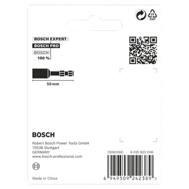 Торцевий ключ PRO Nutsetter Impact, 1/4" x 50 мм, 5/16" x 50 мм, 3/8" x 50 мм, 1 7/8" x 50 мм, 4 шт. BOSCH, фото , зображення 4 | SNABZHENIE.com.ua