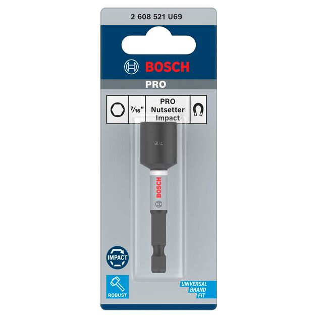 Торцевой ключ PRO Nutsetter Impact, 7/16" x 65 мм, 2 шт. BOSCH, фото , изображение 2 | SNABZHENIE.com.ua