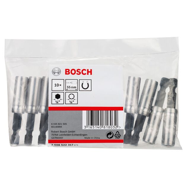 Держатель бит магнитный, 10 шт. BOSCH (2608522317), фото , изображение 2 | SNABZHENIE.com.ua