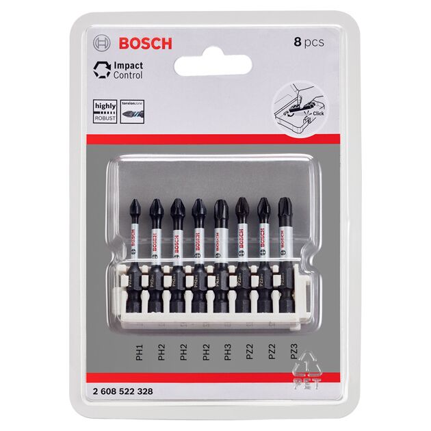 Біти для шуруповерта ударні BOSCH (2608522328), фото , зображення 3 | SNABZHENIE.com.ua