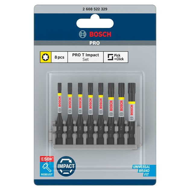 Комплект насадок Impact Control для ударных дрилей, 8 шт. BOSCH, фото , изображение 3 | SNABZHENIE.com.ua