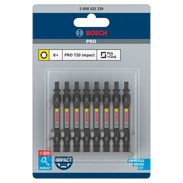 Набор бит для шуруповерта с ударной функцией, 8 шт. BOSCH, фото , изображение 2 | SNABZHENIE.com.ua