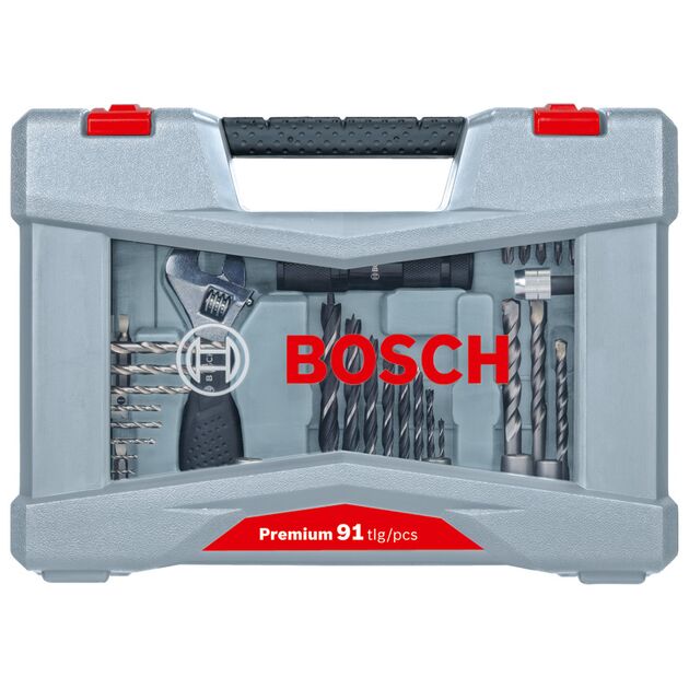 Набір зі свердел та насадок для загвинчування Premium X-Line, 91 шт. BOSCH, фото , зображення 2 | SNABZHENIE.com.ua