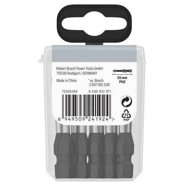 Насадка PRO Phillips Impact PH2 55 мм, 15 шт. BOSCH, фото , изображение 3 | SNABZHENIE.com.ua