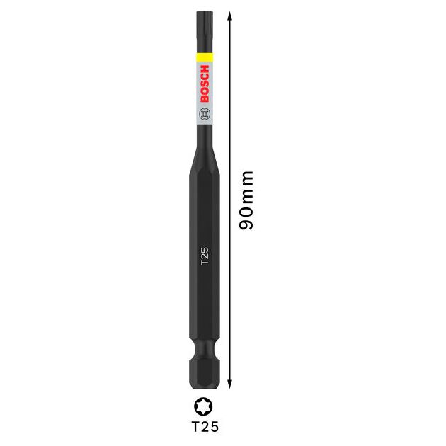 Насадка PRO Torx Impact, T25, 90 мм BOSCH, фото , зображення 3 | SNABZHENIE.com.ua