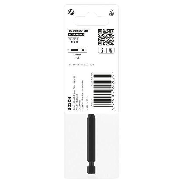 Насадка PRO Torx Impact, T25, 90 мм BOSCH, фото , зображення 4 | SNABZHENIE.com.ua