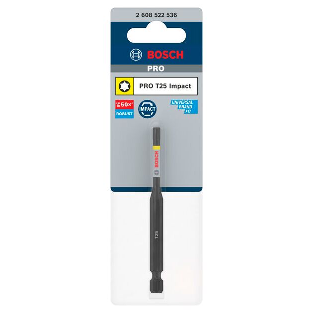 Насадка PRO Torx Impact, T25, 90 мм BOSCH, фото , зображення 2 | SNABZHENIE.com.ua