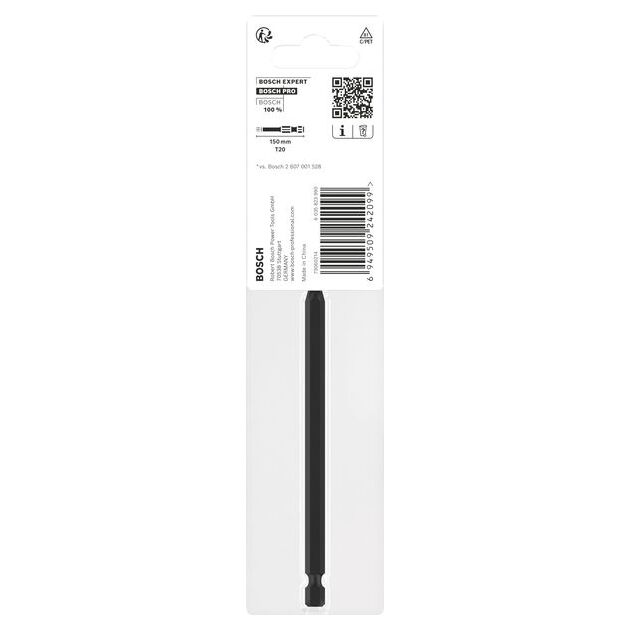 Насадка Torx Impact T20 150 мм BOSCH, фото , изображение 4 | SNABZHENIE.com.ua