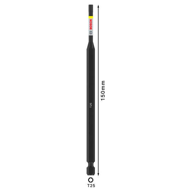 Насадка PRO Torx T25 Impact, 150 мм BOSCH, фото , изображение 3 | SNABZHENIE.com.ua