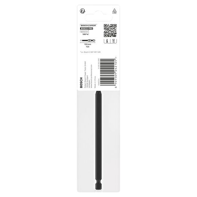 Насадка PRO Torx T25 Impact, 150 мм BOSCH, фото , изображение 4 | SNABZHENIE.com.ua