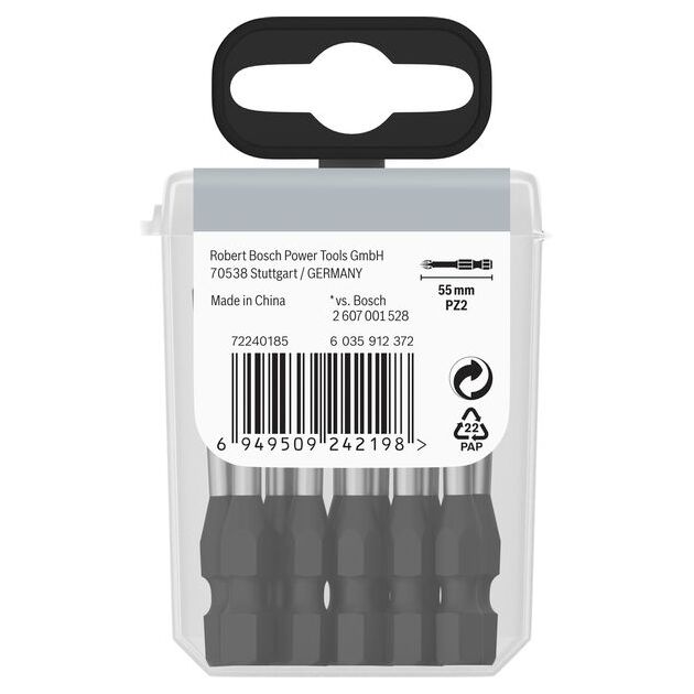 Насадка PRO Pozidriv Impact PZ2, 55 мм, 15 шт. BOSCH, фото , изображение 3 | SNABZHENIE.com.ua