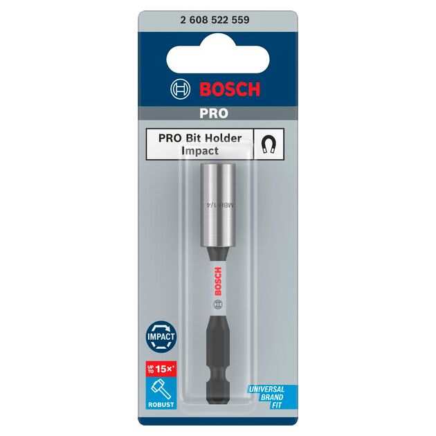 Тримач PRO Standard Bit Holder Impact, 75 мм BOSCH, фото , зображення 2 | SNABZHENIE.com.ua