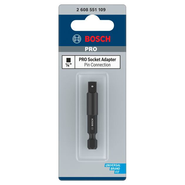 Перехідник для змінних головок до торцевого ключа 1/4, 50 мм BOSCH, фото , зображення 2 | SNABZHENIE.com.ua