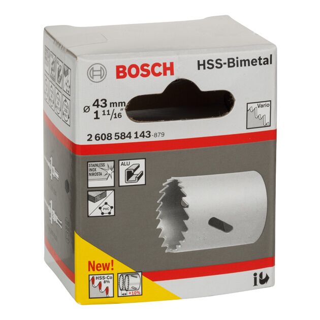 Коронка 43 мм по дереву та металу STANDARD BOSCH (2608584143), фото , зображення 2 | SNABZHENIE.com.ua