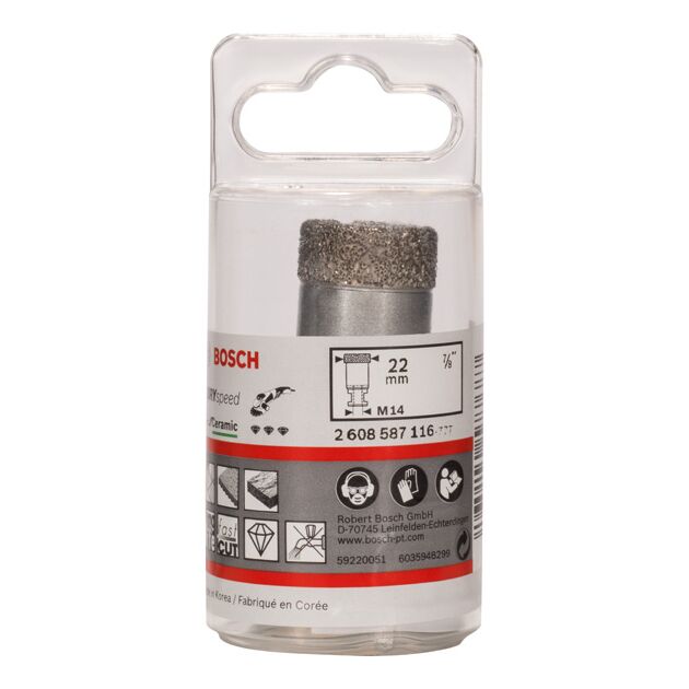 Алмазные сверла Dry Speed для керамики 22 x 35 мм BOSCH, фото , изображение 2 | SNABZHENIE.com.ua