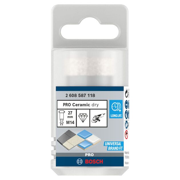 Алмазные сверла Dry Speed для керам. 27 x 35 мм BOSCH, фото , изображение 3 | SNABZHENIE.com.ua