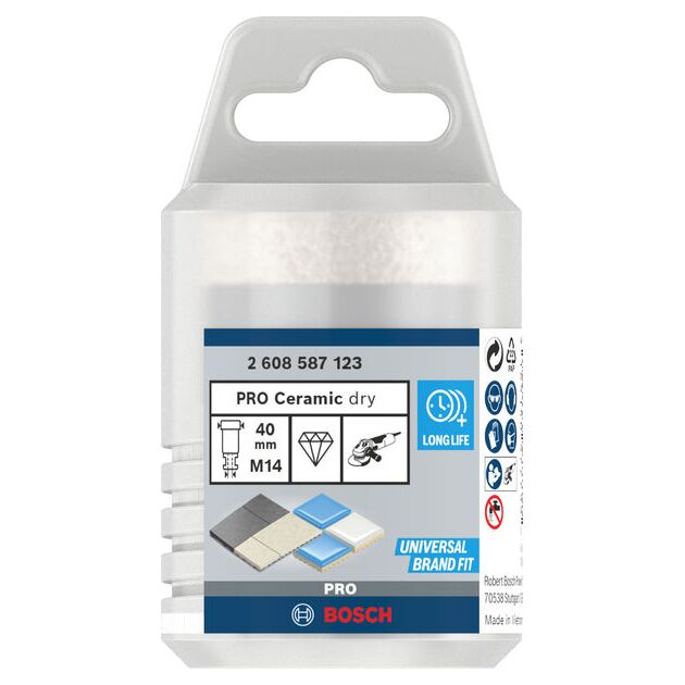 Алмазные сверла для сухого сверления BOSCH 40 x 35 мм, фото , изображение 3 | SNABZHENIE.com.ua