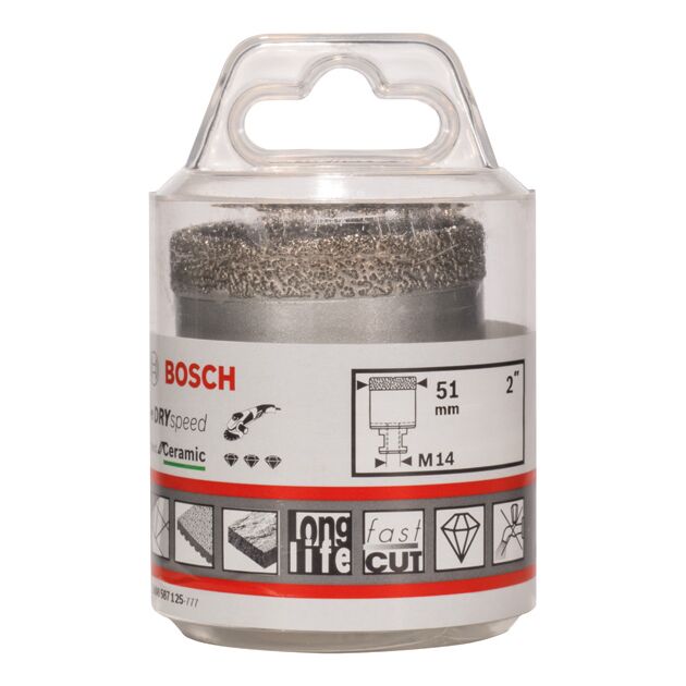 Алмазные сверла для сухого сверления BOSCH 51 x 35 мм, фото , изображение 3 | SNABZHENIE.com.ua