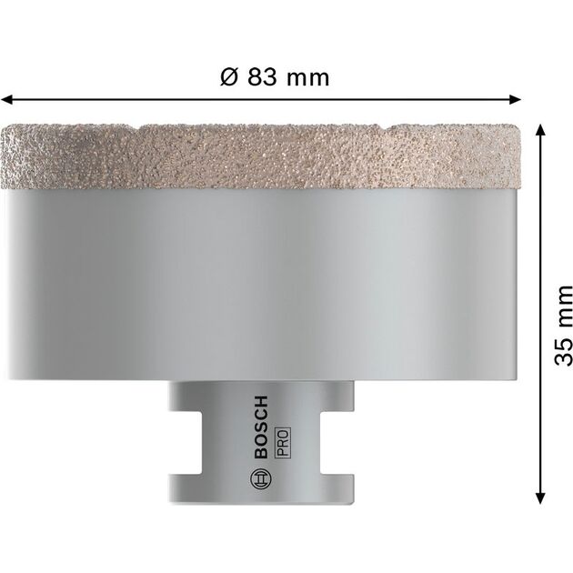 Алмазні свердла для сухого свердління Dry Speed Best for Ceramic 83 x 35 мм BOSCH, фото , зображення 4 | SNABZHENIE.com.ua