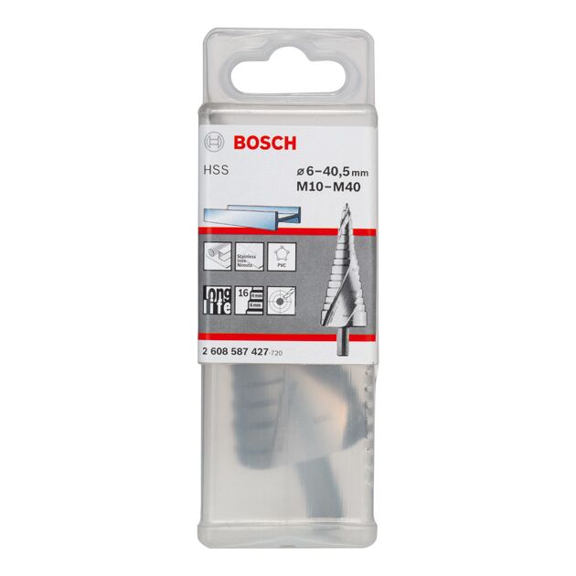 Свердла ступенчатые HSS M10-M4, 10,0 мм, 125,5 мм BOSCH, фото , изображение 2 | SNABZHENIE.com.ua