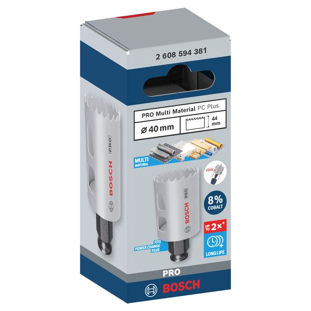 Коронка BOSCH PRO Multi Material PC Plus, 40 мм, фото , изображение 2 | SNABZHENIE.com.ua