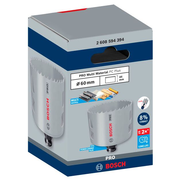 Коронка BOSCH PRO Multi Material PC Plus, 60 мм, фото , изображение 2 | SNABZHENIE.com.ua