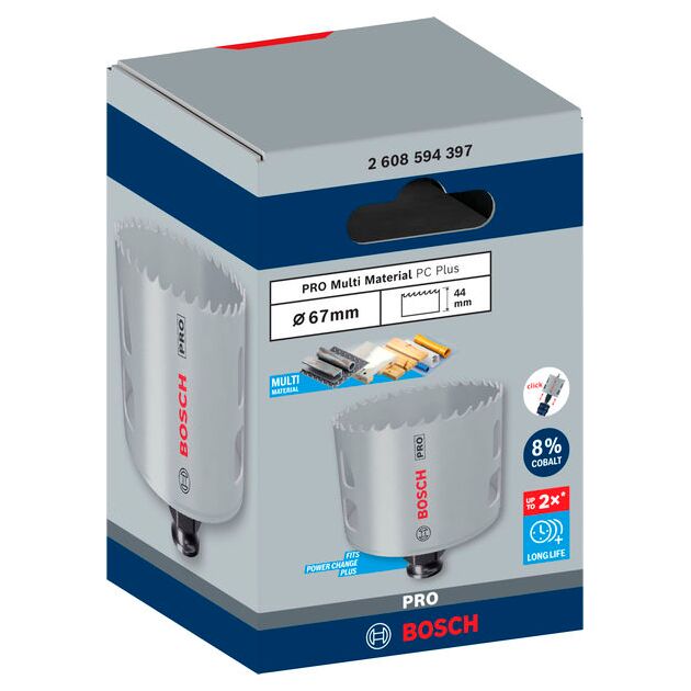 Коронка BOSCH PRO Multi Material PC Plus, 67 мм, фото , изображение 2 | SNABZHENIE.com.ua