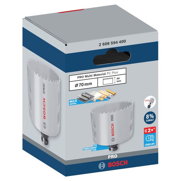 Коронка BOSCH PRO Multi Material PC Plus, 70 мм, фото , изображение 2 | SNABZHENIE.com.ua