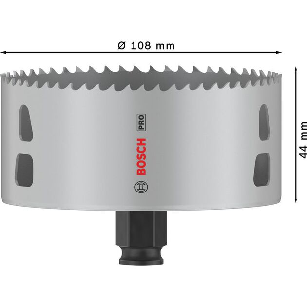 Коронка BOSCH PRO Multi Material PC Plus, 108 мм, фото , изображение 3 | SNABZHENIE.com.ua