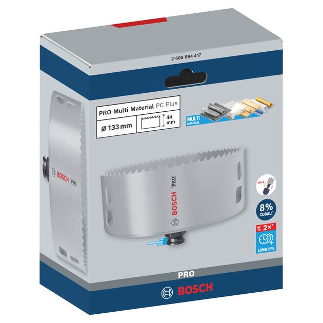 Коронка BOSCH PRO Multi Material PC Plus, 133 мм, фото , изображение 2 | SNABZHENIE.com.ua