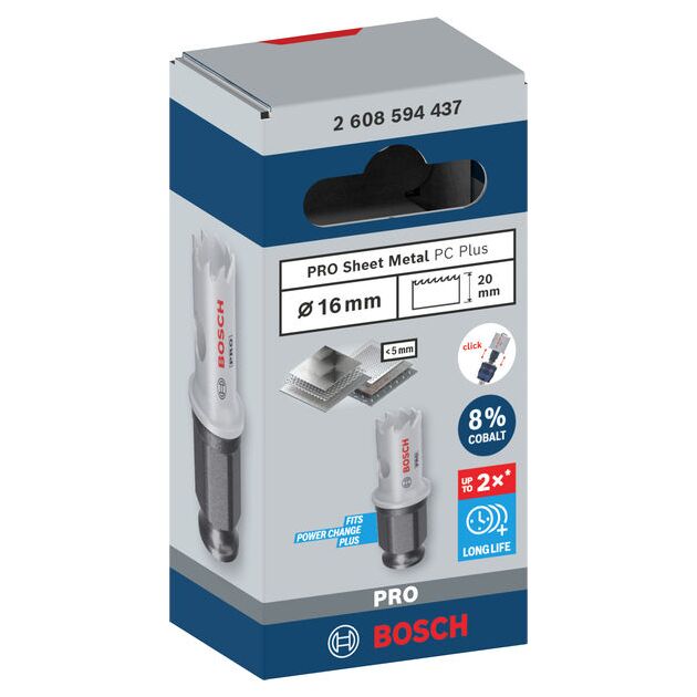 Коронка BOSCH PRO Sheet Metal PC Plus, 16 мм, фото , изображение 2 | SNABZHENIE.com.ua