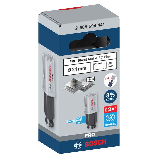 Коронка BOSCH PRO Sheet Metal PC Plus, 21 мм, фото , изображение 2 | SNABZHENIE.com.ua