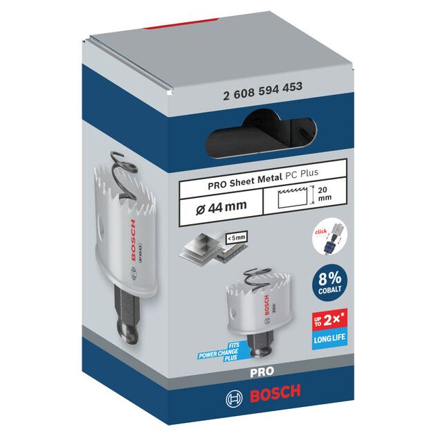 Коронка PRO Sheet Metal PC Plus, 44 мм BOSCH, фото , зображення 2 | SNABZHENIE.com.ua