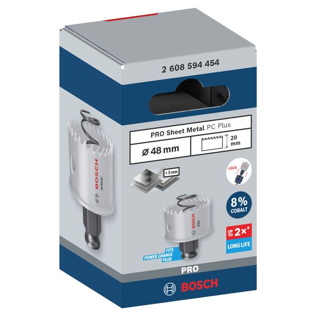 Коронка PRO Sheet Metal PC Plus, 48 мм BOSCH, фото , зображення 2 | SNABZHENIE.com.ua