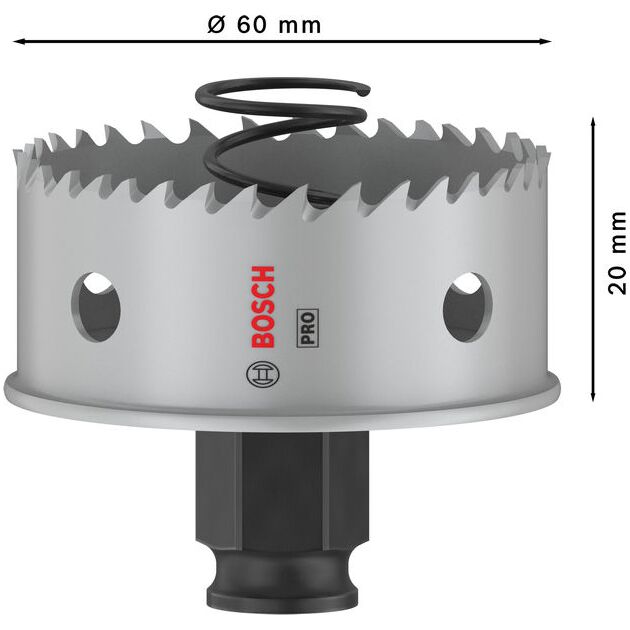 Коронка BOSCH 60 мм PRO Sheet Metal PC Plus, фото , изображение 3 | SNABZHENIE.com.ua