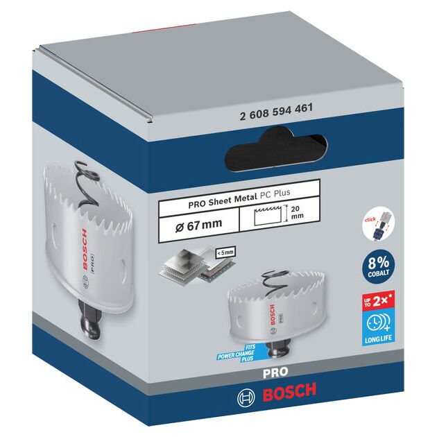Коронка PRO Sheet Metal PC Plus, 67 мм BOSCH, фото , зображення 2 | SNABZHENIE.com.ua