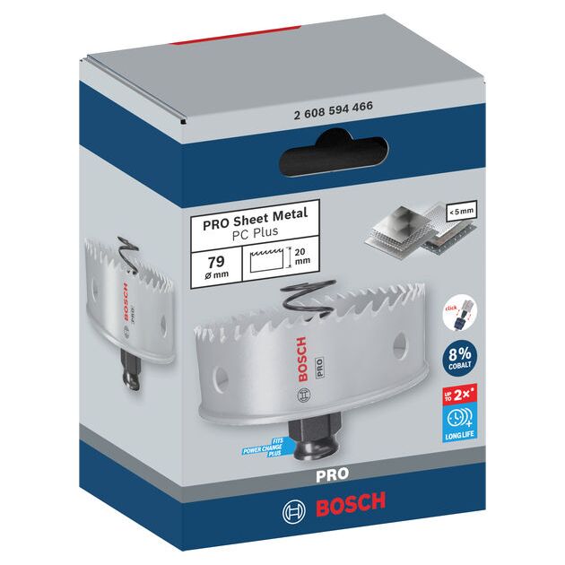 Коронка PRO Sheet Metal PC Plus, 79 мм BOSCH, фото , зображення 2 | SNABZHENIE.com.ua