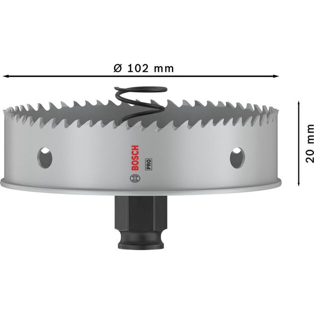 Коронка BOSCH PRO Sheet Metal PC Plus, 102 мм, фото , изображение 3 | SNABZHENIE.com.ua