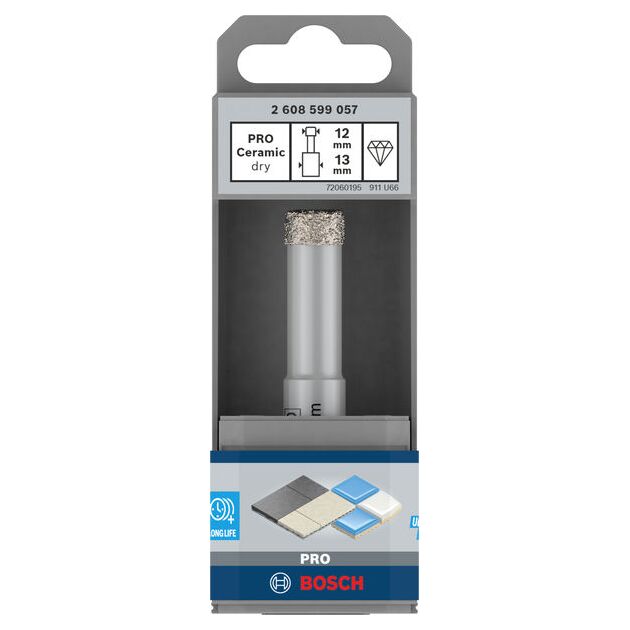 Свердло PRO Ceramic dry, 12 x 33 x 13 мм BOSCH, фото , зображення 2 | SNABZHENIE.com.ua