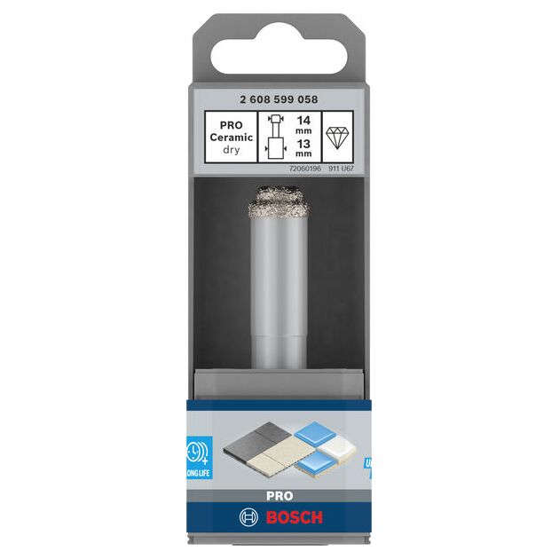 Свердло PRO Ceramic dry, 14 x 33 x 13 мм BOSCH, фото , зображення 2 | SNABZHENIE.com.ua