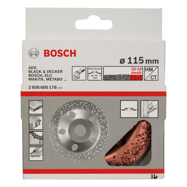 Алмазний чашечний шліфкруг 115 мм для бетону BOSCH (2608600178), фото , зображення 2 | SNABZHENIE.com.ua