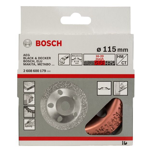 Алмазний чашечний шліфкруг 115 мм Середня кутова Bosch (2608600179), фото , зображення 2 | SNABZHENIE.com.ua