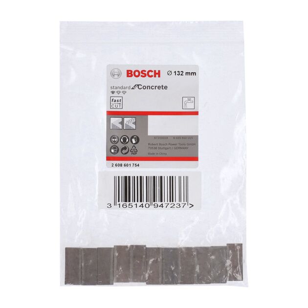 Сегменты кольцевых алмазных резцов Standard для бетона 11; 10 мм BOSCH, фото , изображение 2 | SNABZHENIE.com.ua