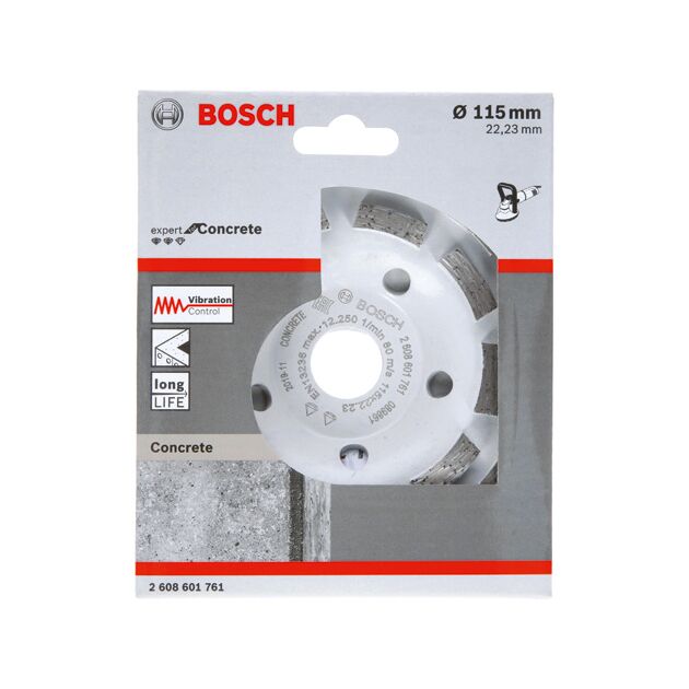 Алмазний чашковий шліфувальний круг Expert for Concrete Long Life 115 x 22,23 x 5 мм BOSCH, фото , зображення 3 | SNABZHENIE.com.ua